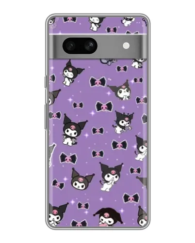 Чохол для Google Pixel 7A з картинкою «Kuromi — патерн»