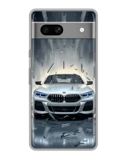 Чехол для Google Pixel 7A с картинкой «BMW в свете фар»