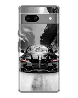 Чехол для Google Pixel 7A с картинкой «BMW — акварельный дрифт»