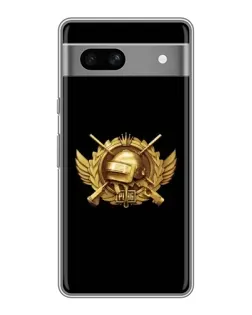Чехол для Google Pixel 7A с картинкой «PUBG — оранжевый градиент»