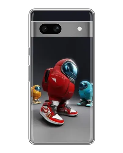 Чехол для Google Pixel 7A с картинкой «Among Us — 3D стиль»