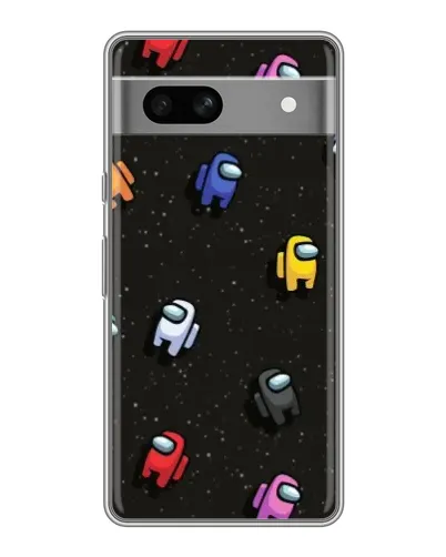 Чехол для Google Pixel 7A с картинкой «Космический паттерн Among Us»