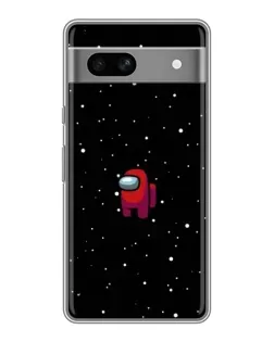 Чехол для Google Pixel 7A с картинкой «Красный Among Us»