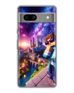 Чехол для Google Pixel 7A с картинкой «Стив и космос»