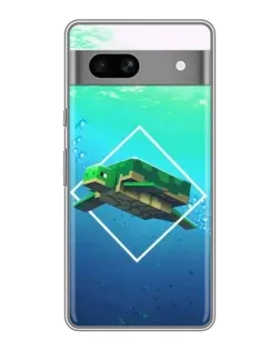 Чохол для Google Pixel 7A з картинкою «Черепаха Minecraft»