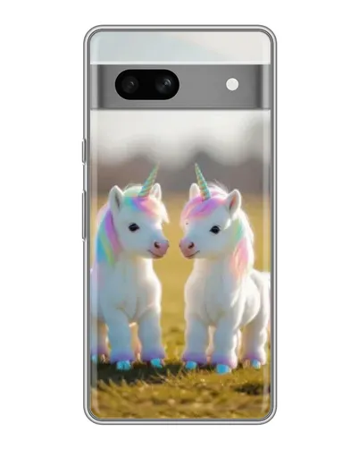 Чохол для Google Pixel 7A з картинкою «Пара єдинорогів»