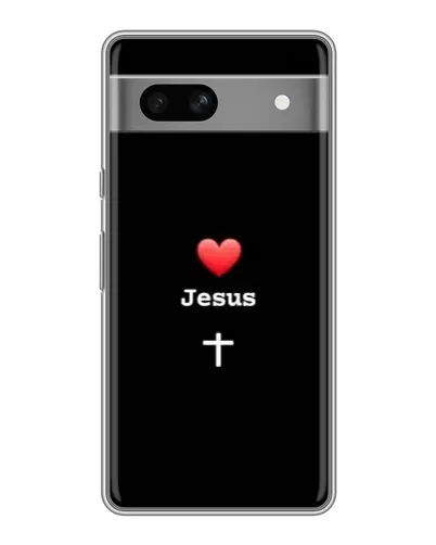 Чохол для Google Pixel 7A з картинкою «Серце - Jesus»