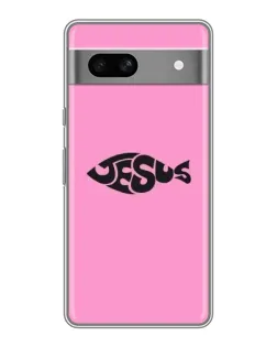 Чохол для Google Pixel 7A з картинкою «Рожевий символ Jesus»
