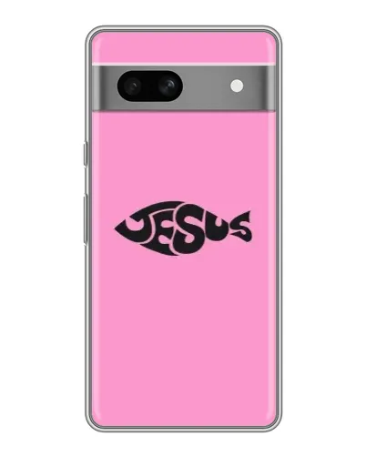 Чохол для Google Pixel 7A з картинкою «Рожевий символ Jesus»