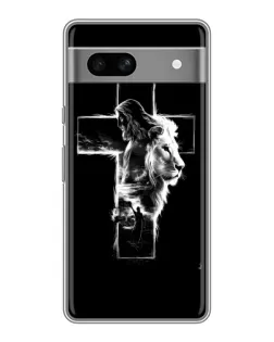 Чехол для Google Pixel 7A с картинкой «Сияющий крест Jesus»
