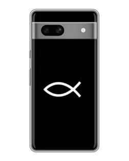 Чехол для Google Pixel 7A с картинкой «Символ рыбы Jesus»