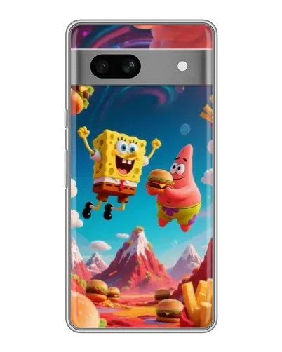 Чохол для Google Pixel 7A з картинкою «Космічний фастфуд»