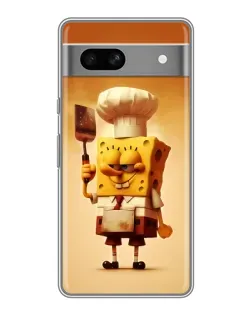 Чохол для Google Pixel 7A з картинкою «Губка Боб кухар»