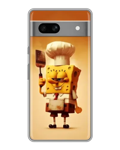 Чохол для Google Pixel 7A з картинкою «Губка Боб кухар»