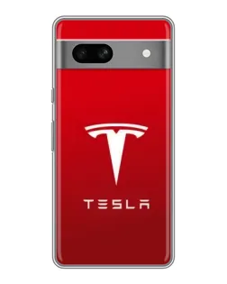Чехол для Google Pixel 7A с картинкой «Tesla Red Classic»
