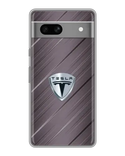 Чехол для Google Pixel 7A с картинкой «Металлическая текстура Tesla»