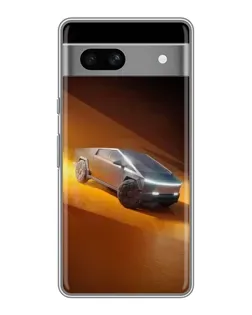 Чехол для Google Pixel 7A с картинкой «Cybertruck в пустыне»