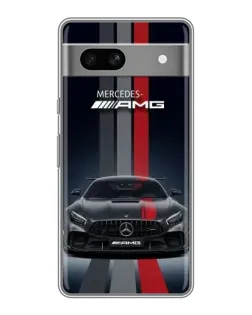 Чохол для Google Pixel 7A з картинкою «Mercedes — білий карбон»