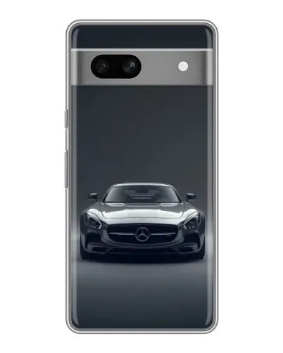 Чехол для Google Pixel 7A с картинкой «Mercedes на черном»