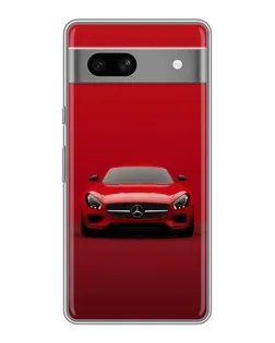 Чехол для Google Pixel 7A с картинкой «Красный Mercedes AMG»