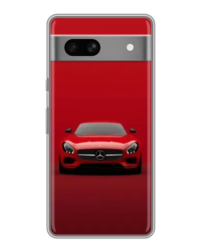 Чехол для Google Pixel 7A с картинкой «Красный Mercedes AMG»