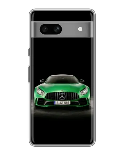 Чехол для Google Pixel 7A с картинкой «Mercedes — неоновый лого»