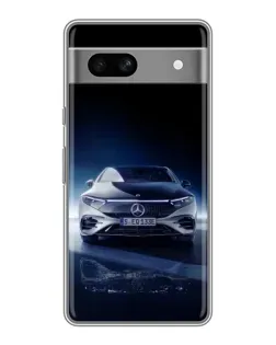 Чехол для Google Pixel 7A с картинкой «Ночной Mercedes EQ»