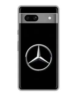 Чехол для Google Pixel 7A с картинкой «Mercedes классический лого»