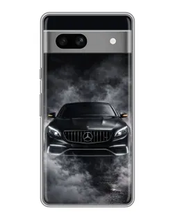 Чехол для Google Pixel 7A с картинкой «Mercedes в дыму»