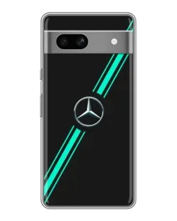 Чехол для Google Pixel 7A с картинкой «Спортивные линии Mercedes»