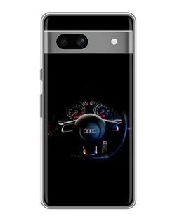Чохол для Google Pixel 7A з картинкою «Салон Audi — кермо»