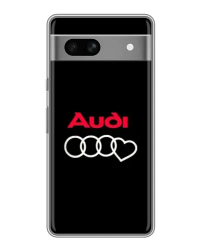 Чехол для Google Pixel 7A с картинкой «Логотип Audi Heart»
