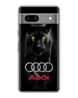 Чехол для Google Pixel 7A с картинкой «Пантера и Audi»