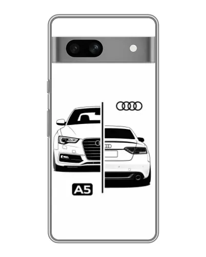 Чехол для Google Pixel 7A с картинкой «Audi — контрастный дизайн»