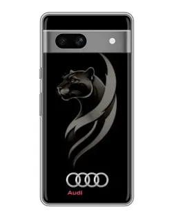 Чехол для Google Pixel 7A с картинкой «Графика — пантера и Audi»