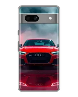 Чехол для Google Pixel 7A с картинкой «Audi RS — красный стиль»