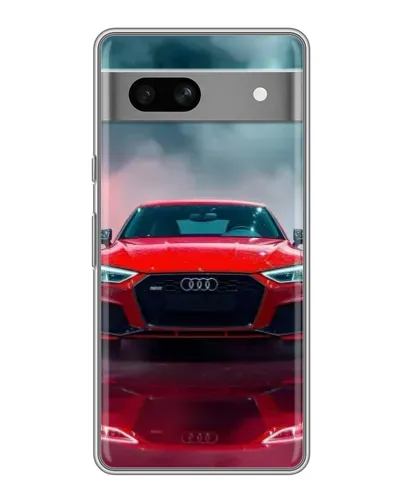 Чехол для Google Pixel 7A с картинкой «Audi RS — красный стиль»