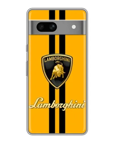 Чехол для Google Pixel 7A с картинкой «Lamborghini Stripe желтый»