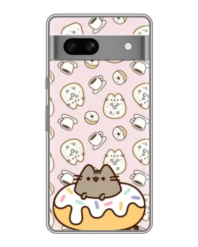 Чохол для Google Pixel 7A з картинкою «Пушин на пончику»