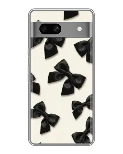 Чехол для Google Pixel 7A с картинкой «Черные бантики»