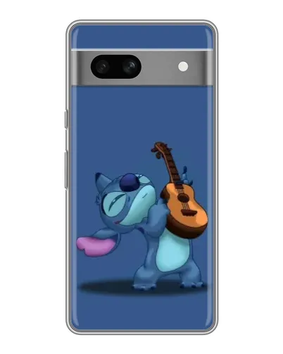 Чехол для Google Pixel 7A с картинкой «Стич с укулеле»