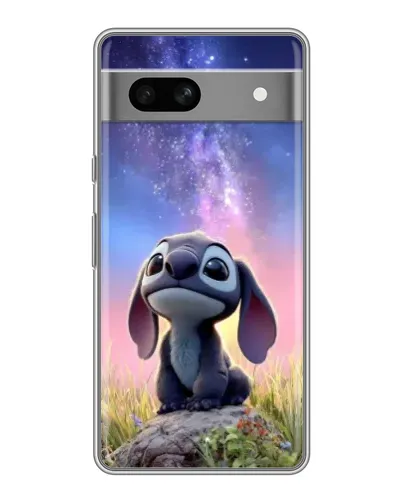 Чехол для Google Pixel 7A с картинкой «Стич на рассвете»