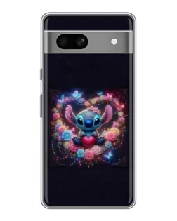 Чехол для Google Pixel 7A с картинкой «Stitch в цветах»