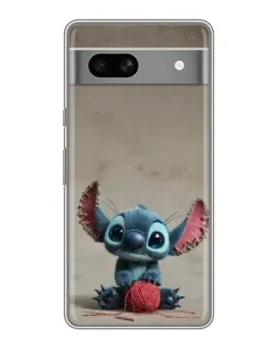 Чехол для Google Pixel 7A с картинкой «Стич на коричневом фоне»