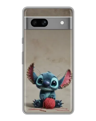 Чехол для Google Pixel 7A с картинкой «Стич на коричневом фоне»