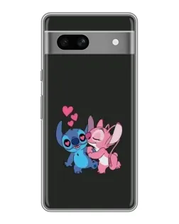 Чехол для Google Pixel 7A с картинкой «Анжел целует Стича»