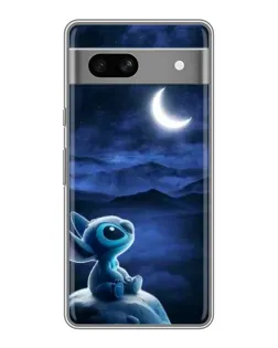 Чехол для Google Pixel 7A с картинкой «Лунная ночь Стича»