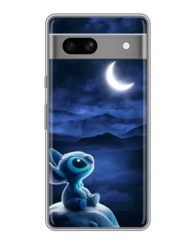 Чехол для Google Pixel 7A с картинкой «Лунная ночь Стича»