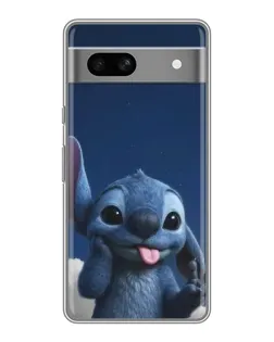 Чехол для Google Pixel 7A с картинкой «Стич в облаках»