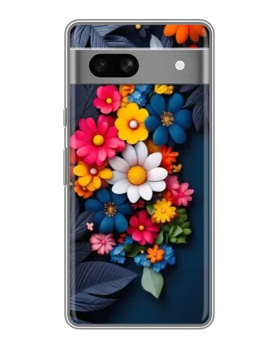 Чехол для Google Pixel 7A с картинкой «Цветочная феерия»